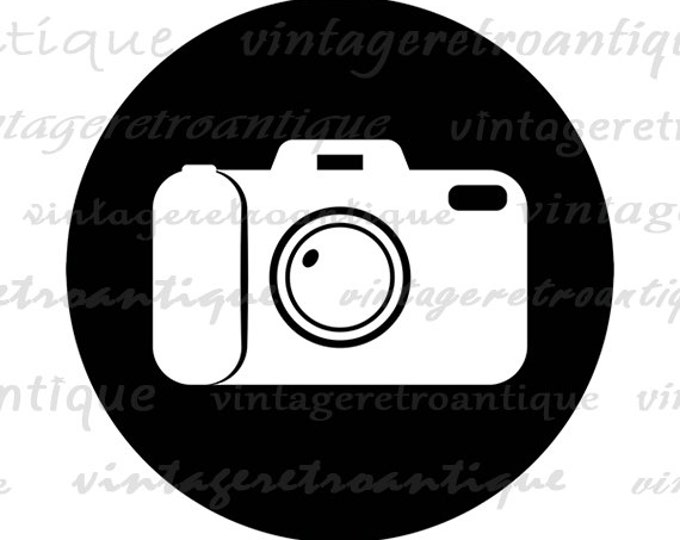 Printable Graphic Camera Icon Image Camera Download Digital Illustration Vintage Clip Art for Transfers Printing etc HQ 300dpi No.4524