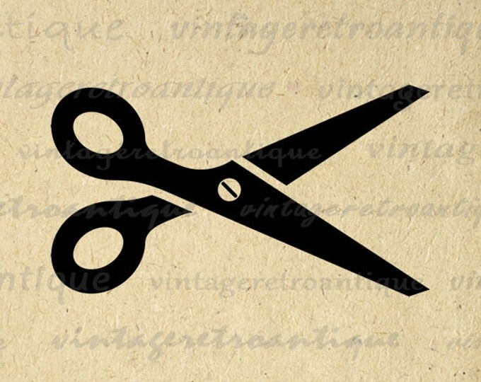 Scissors Image Printable Download Scissors School Education Icon Graphic Digital Vintage Clip Art Jpg Png Eps HQ 300dpi No.4365