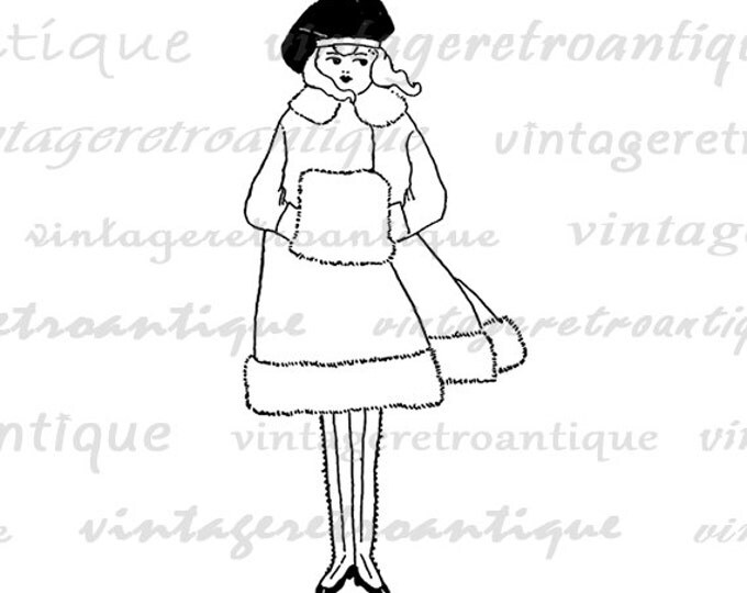 Printable Graphic Antique Girl Download Old Fashioned Digital Image Vintage Clip Art Jpg Png Eps HQ 300dpi No.3323