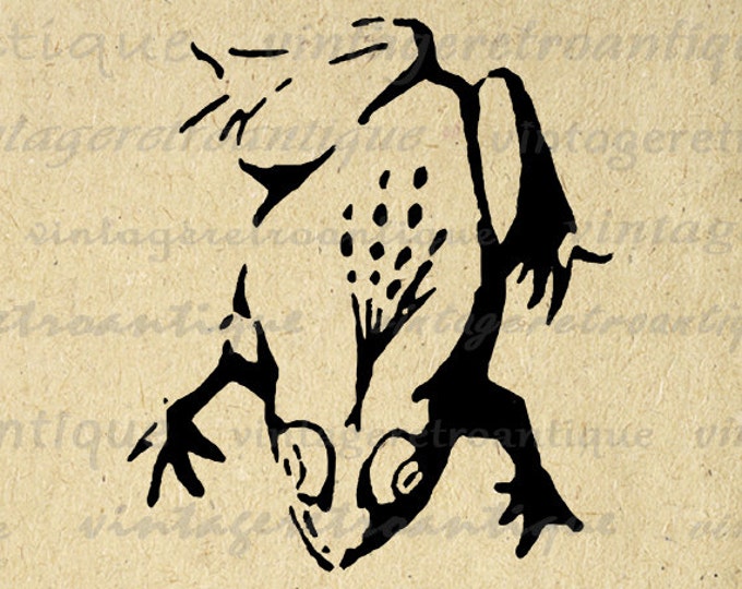 Digital Frog Graphic Printable Toad Image Illustration Download Vintage Clip Art Jpg Png Eps HQ 300dpi No.859