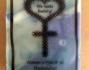 Women's march soap,souvenir soap,women's march,nasty woman,hillary clinton,feminist soap,commemorative soap,inauguration,nevertrump