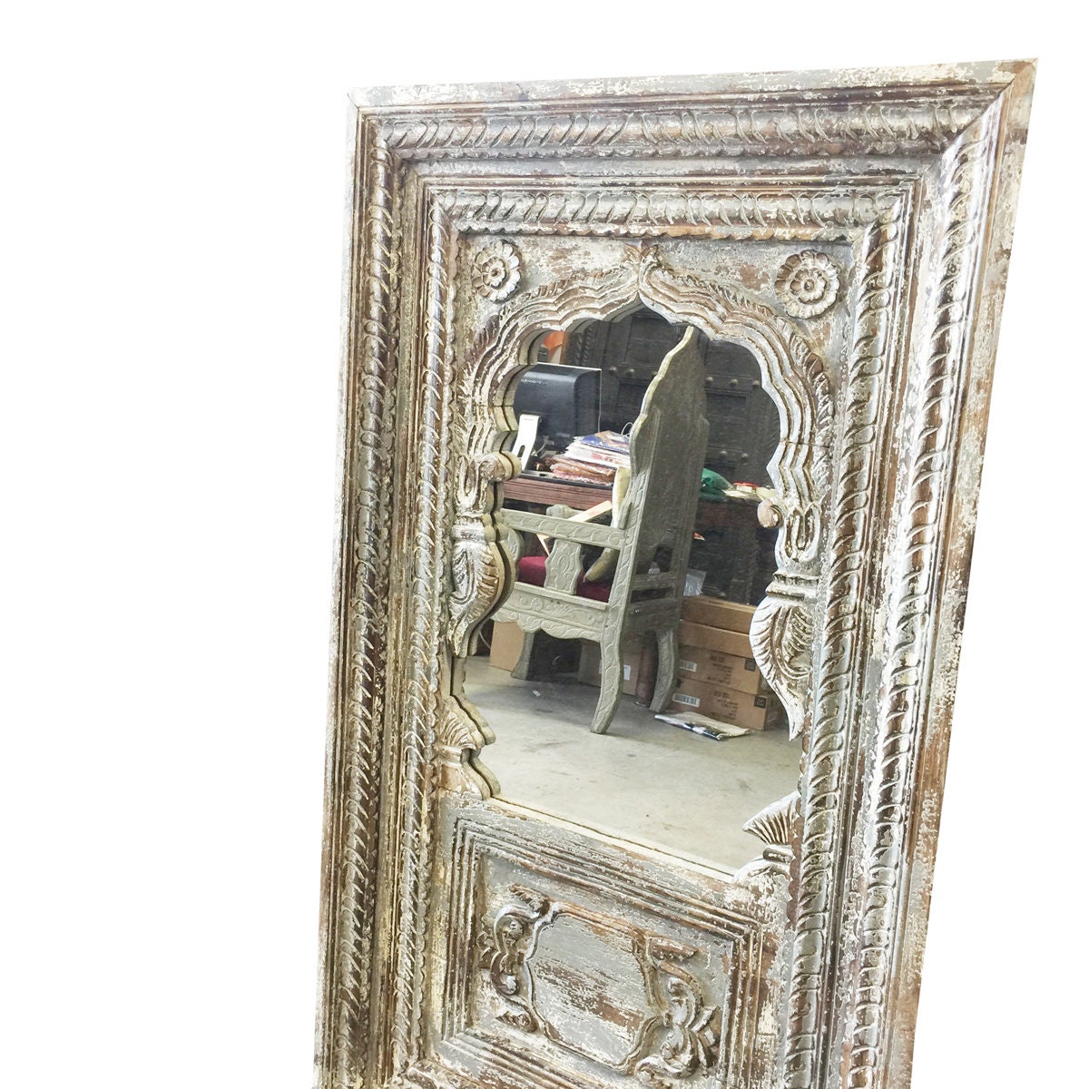 Antique Mirror Frame Floral Hand carved Furniture for home