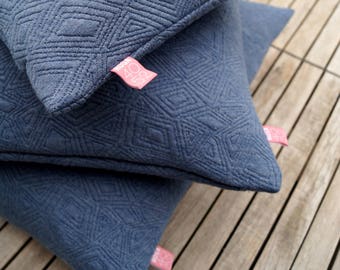 Pillow knit blue 50 x 50 cm