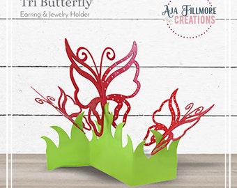Tri Butterfly Earing and Jewelry Holder