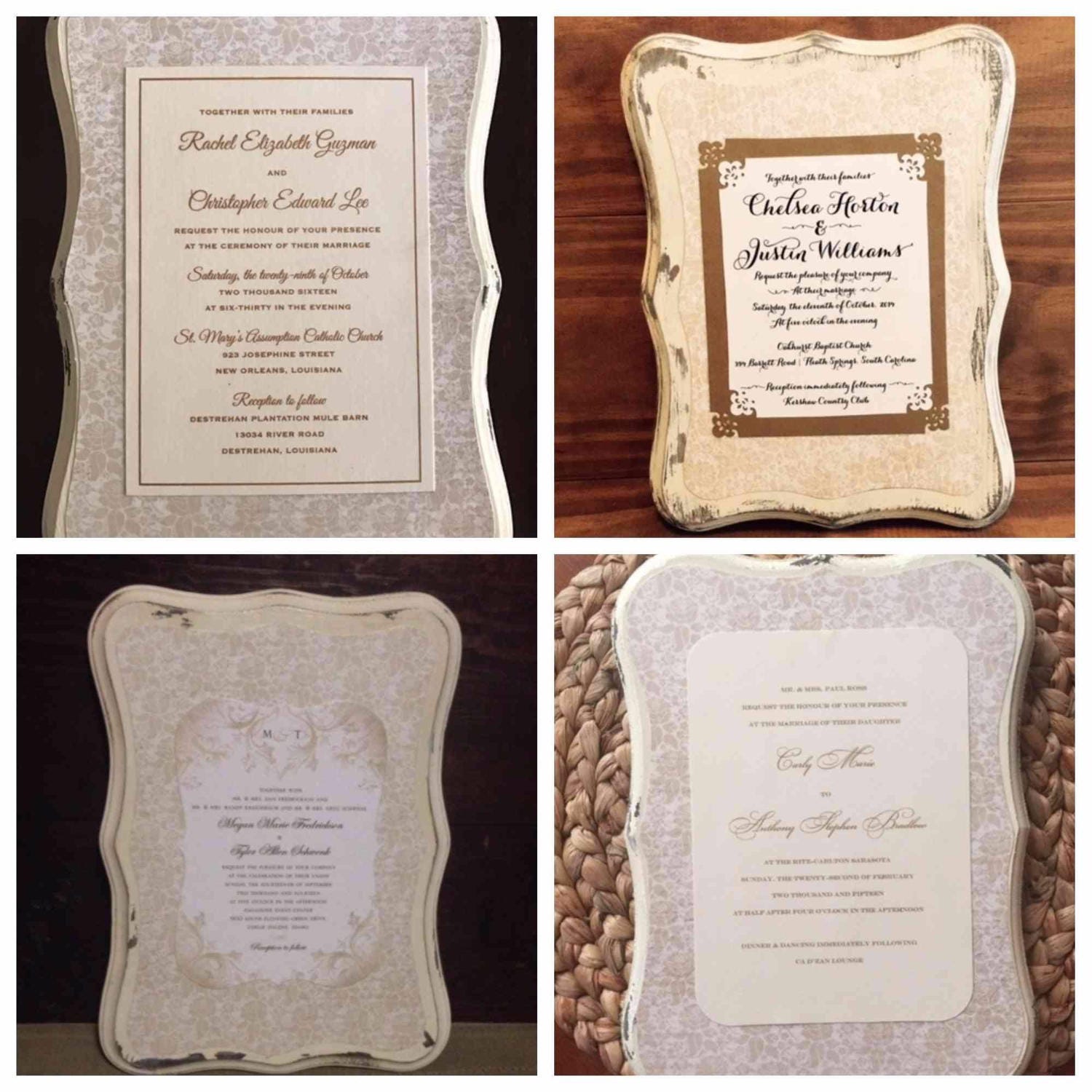 Keepsake Wedding Invitation Plaque