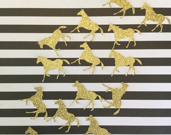 100 pcs Horse Confetti. Kentucky Derby Party. Derby Bridal Shower. Derby Decorations. Cowgirl Party. Horse Party Decorations. Pony Party.