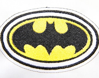 Batman Logo Badge Machine Embroidery Design