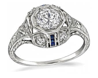 Vintage 0.85ct Diamond Engagement Ring