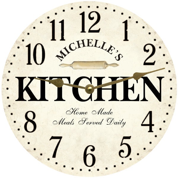 Personalized Kitchen Wall Clock White Kitchen Clock   Il Fullxfull.1121929193 Knv5 