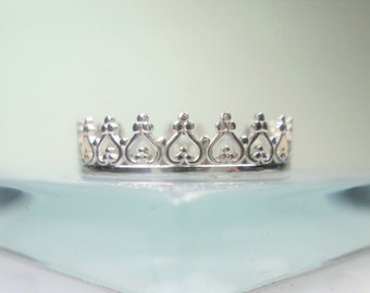 Sterling Silver Crown Ring