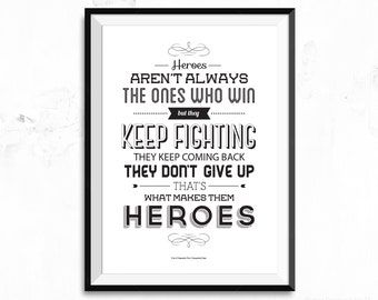 The Mortal Instruments City of Heavenly Fire - Cassandra Clare - Quote - Poster Print
