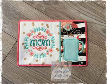 Personalized Mom Mug Rug, Mug Coaster, Mom Snack Mat, Mom's Birthday Gift, Mother's Day Gift, Gift for Mom, Mother birthday gift