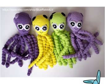 Kawaii octopus - Amigurumi crochet pattern. Pattern language - English