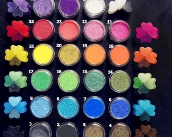 Pearlescent Mica Pigment Powder Rainbow Set 23 x 1.5gr | UV resin | nail art | nail gel | nail acrylic