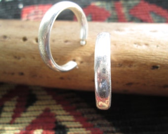 Sterling Silver Hoop Dangle Earrings