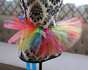 Half Tutu - Bootie Tutu - Bootie Veil - Reave Tutu - Gay Pride Tutu - Bustle Tutu