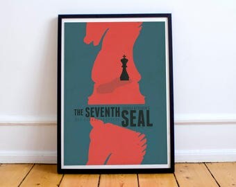 The Seventh Seal, Ingmar Bergman, Movie Poster, Det sjunde inseglet, Max von Sydow, Swedish movie, cult, classic, film,