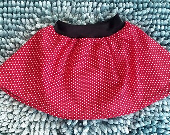 Minnie Mouse themed baby toddler girls twirl skirt, kids girls Minnie mouse skirt, Disneyland baby toddler kids skirt, Minnie mouse outfit