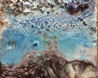 6x6 Encaustic Painting