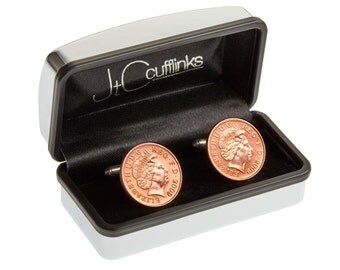 Mens 8th bronze wedding gift anniversary in 2017 penny coin 2009 cuff links