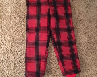 NEW Red plaid hunting skiing Ski wool pants size 34 NEW Lumberjack pants Winter pants
