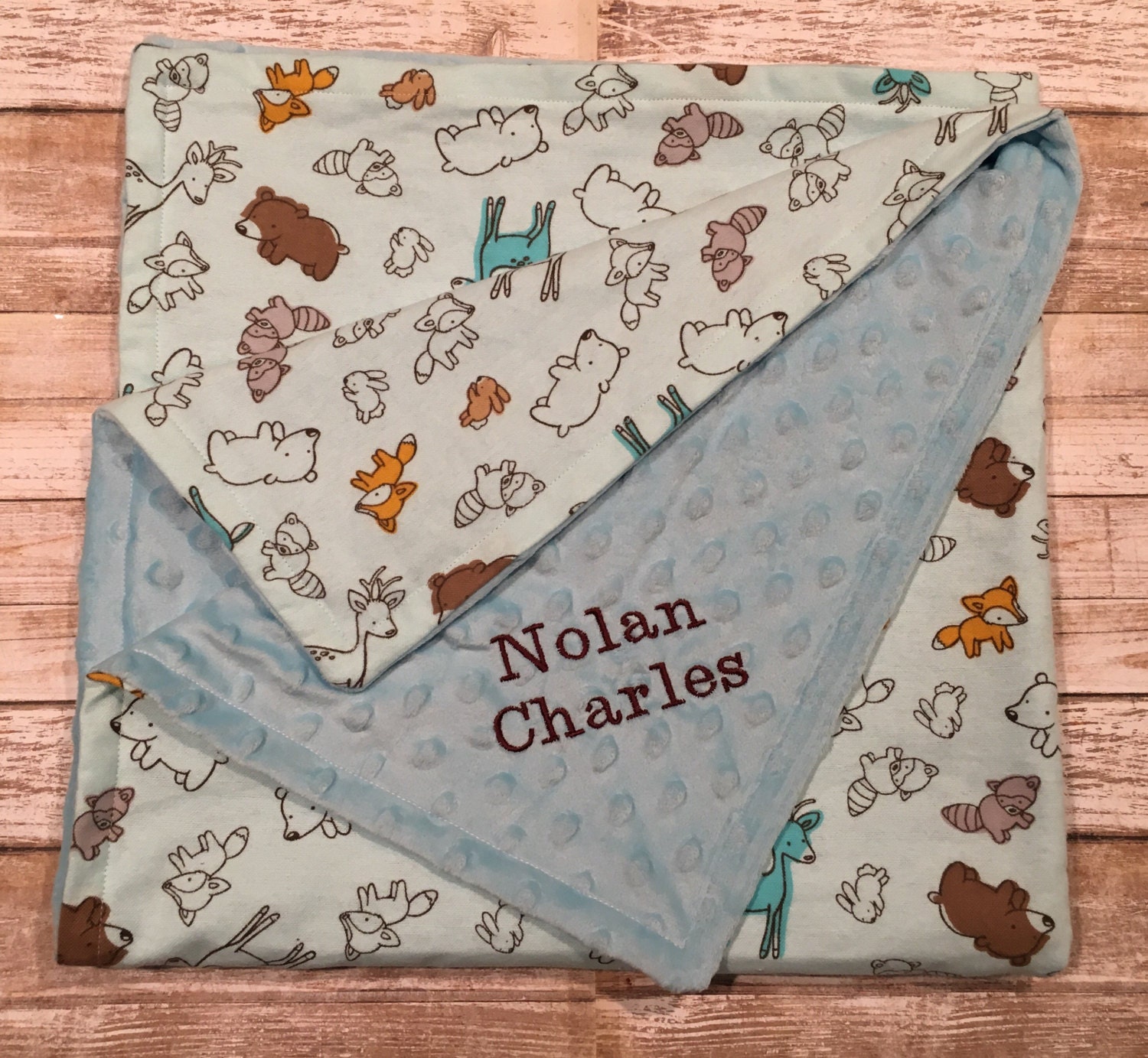 Personalized baby blanket baby boy blanket by cuddlesnbundles
