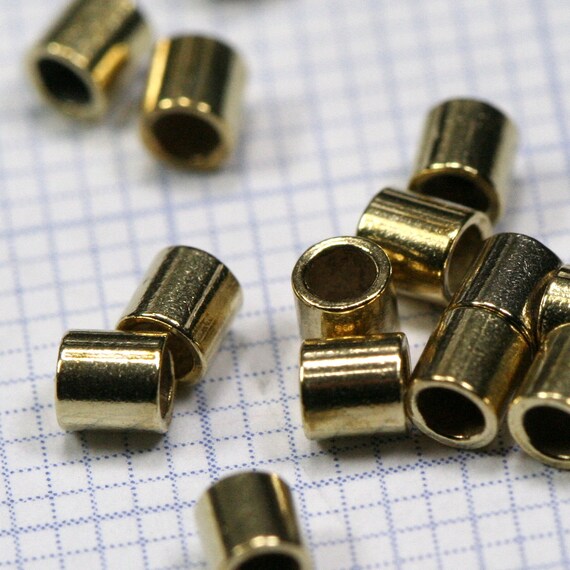 Crimp tubes crimp beads 2.5 x 2.5 mm 175 mm 14 gauge inside