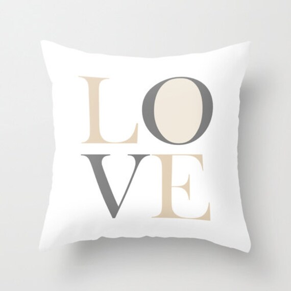 Neutral accent pillows Pillow Covers Neutral Decor Love
