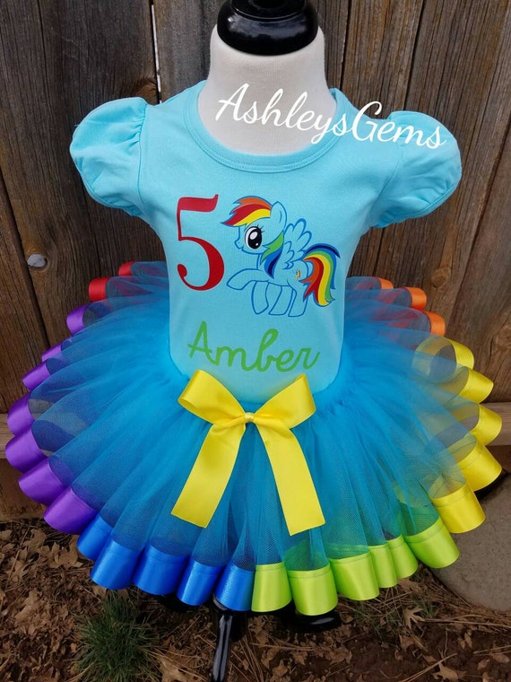 Rainbow Dash Dress Rainbow Dash Tutu My Little Pony Tutu My