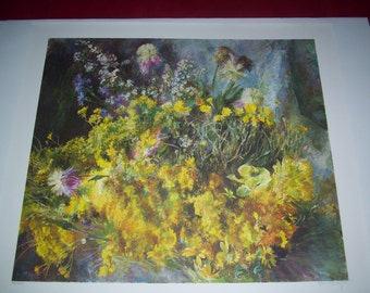 Henriette Wyeth hand signed collotype print September Bloom with COA rare