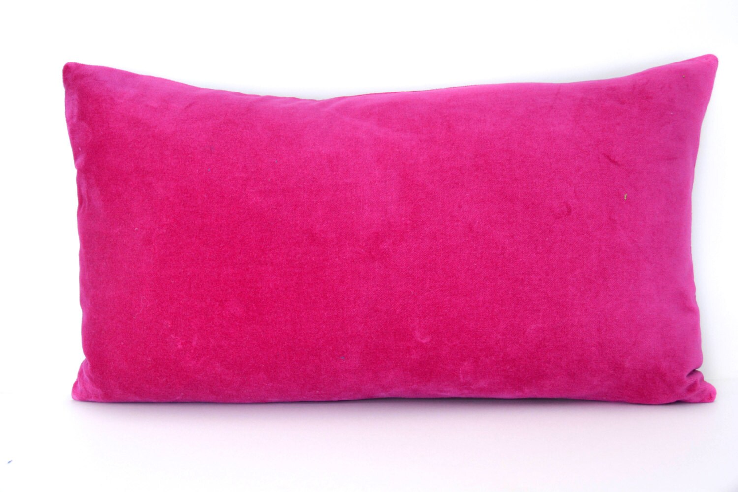 Pink Pillow Cover Fuchsia Pink Velvet Lumbar Pillow Cover