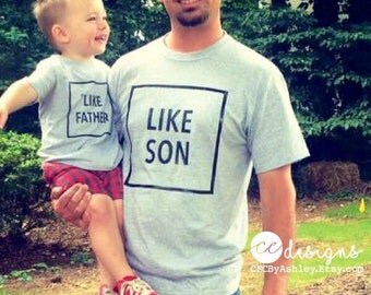 Dad shirt, Daddy Son Shirt, Set of two shirts, Like Father Like Son Shirt,Father Son T Shirt, funny, dad, son, Father Son Matching Shirt
