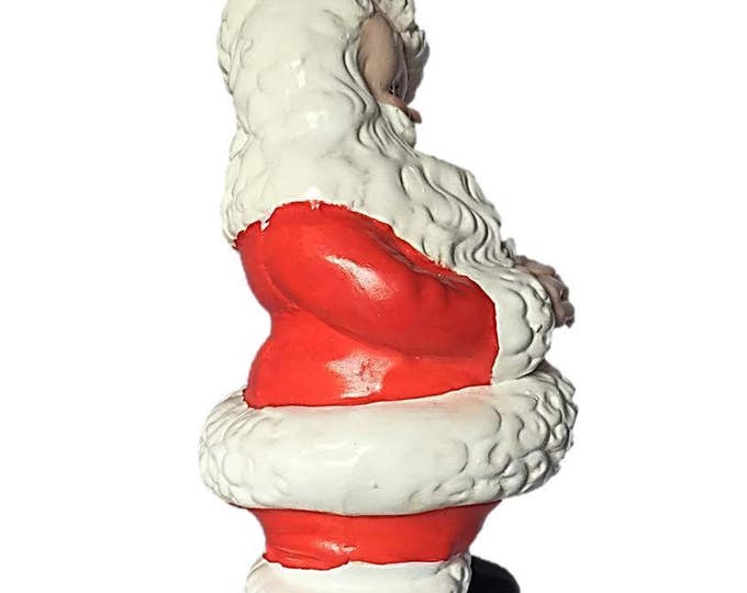 Vintage Ceramic Santa | Hand Made Santa Figurine | Vintage Home Decor