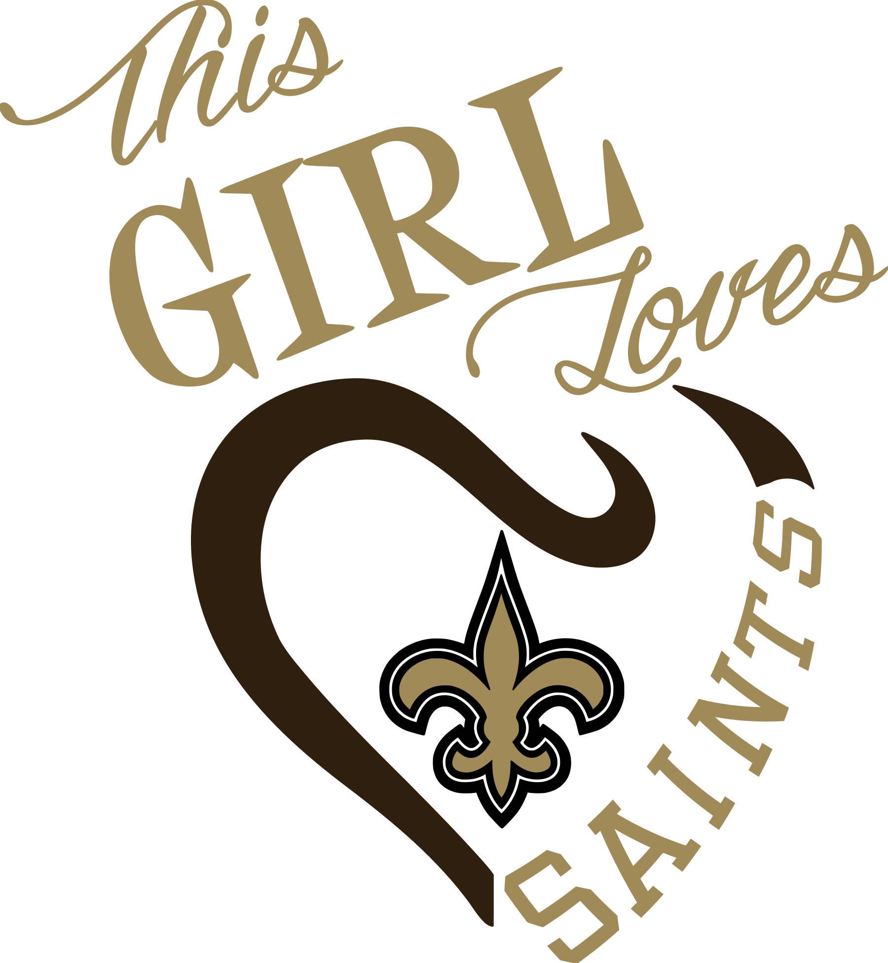 Download This Girl Loves New Orleans Saints SVG File