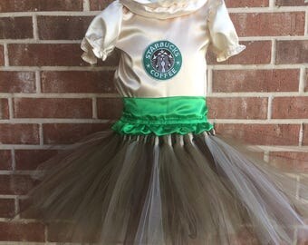 Starbucks tutu dress, Starbucks costume, Starbucks dress
