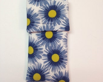 Organic cotton soft eyeglass case sunglass case, pencil/pen case, holder, small phone holder