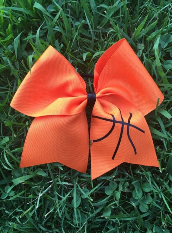 Basketball hair bow cheer bow team bow cheerleading hair