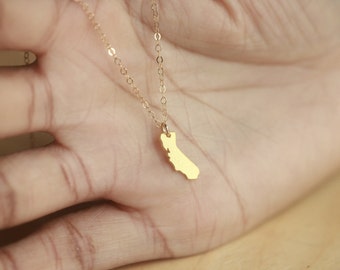 California Necklace, Gold California Necklace, California Pendant Necklace, California Pendant, California Shaped Necklace, California Charm