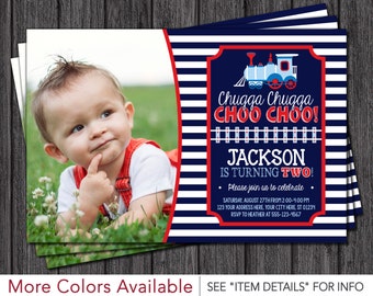 Train Birthday Invitation - Train Invitation - Train Birthday Party
