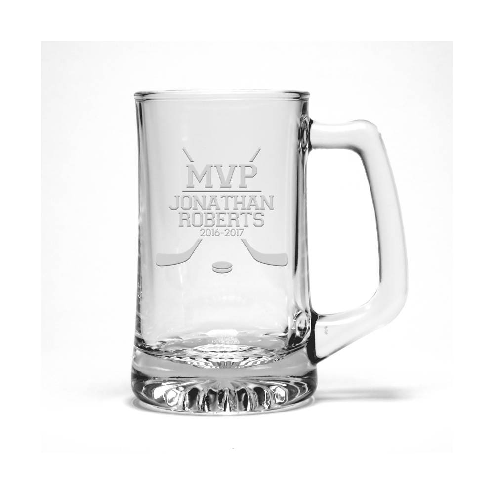 Hockey Beer Glass / MVP / Most Valuable Player / Sports Beer