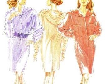 New Look 6606 Mouth Watering Hoodie Dress / 1990's SZ6-16 UNCUT