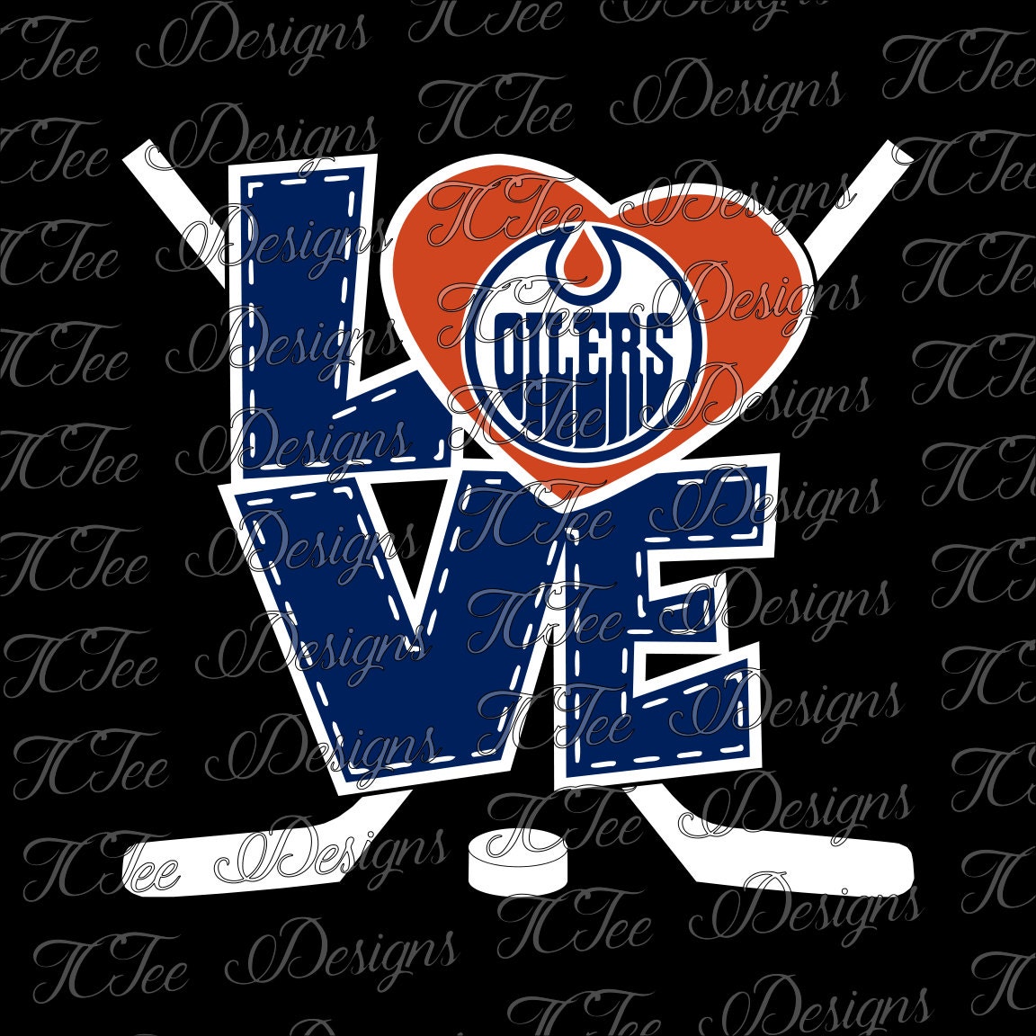 Download Love Edmonton Oilers Hockey SVG File Vector Design