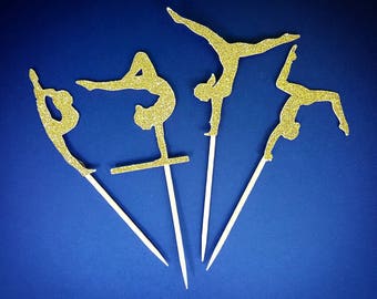 Gymnastics, Cupcake Toppers, Gymnast, Gymnastics Cupcake Toppers, Gymnast Cupcake Toppers, Girls Gymnastics, Girl Gymnast, Gymnast Cupcakes