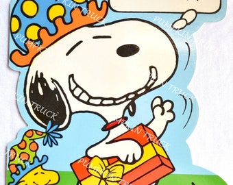 Vintage Snoopy Birthday Card - Unused Large Size
