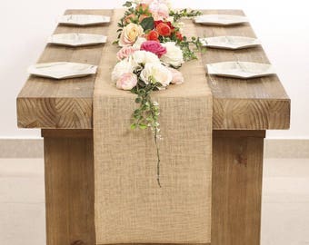 Customize 14" x 288" Natural Burlap Table Runner for Jahn