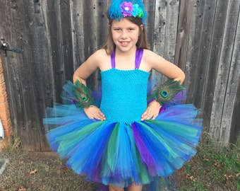 Peacock costume, peacock tutu, peacock dress, peacock tutu dress, peacock, halloween costume, pageant outfit, peacock pageant, glam pageant