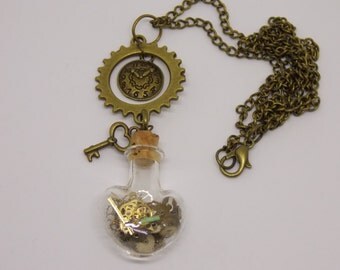 Steampunk Necklace, Steampunk, Steam Punk, Steampunk Jewelry, Steampunk Wedding, Recycled Watch, Upcycled Jewelry, Steampunk Fashion,