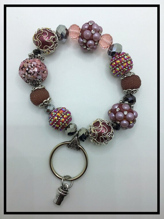 Keychain bracelet Keychain bracelet with charm coffee