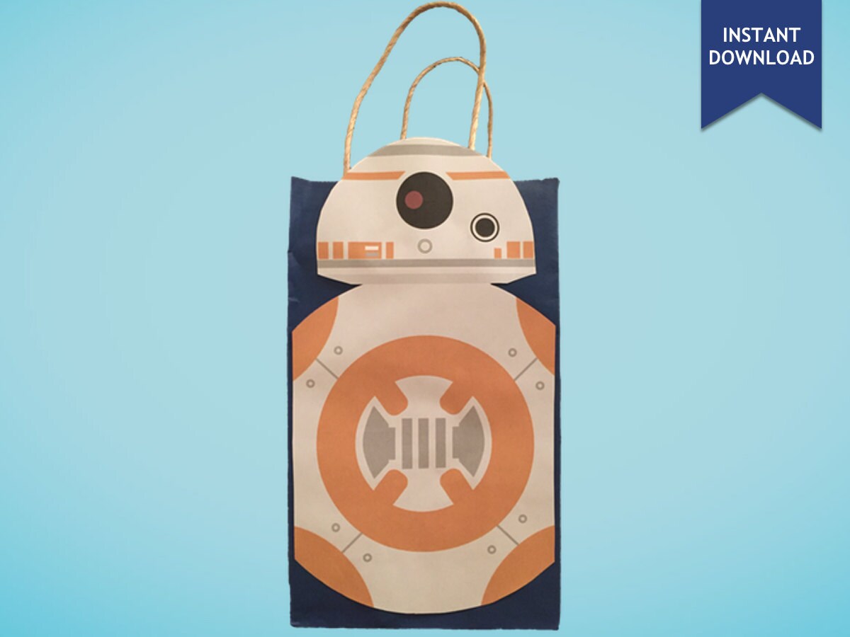 Star Wars BB8 Party Favor Bag Printable Star Wars Birthday