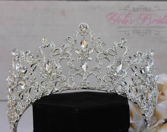 FAST Shipping!!! Silver Swarovski Tiara, CristalTiara ,Wedding Tiara ,Crown , Princess Tiara, Quinceanera, Cristal Headpiece